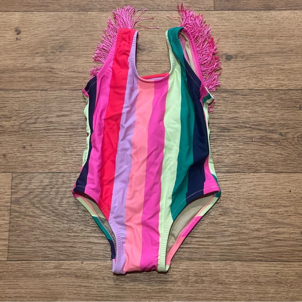 Baby Swimsuit 12/18M Striped with Fringe Shadecritters